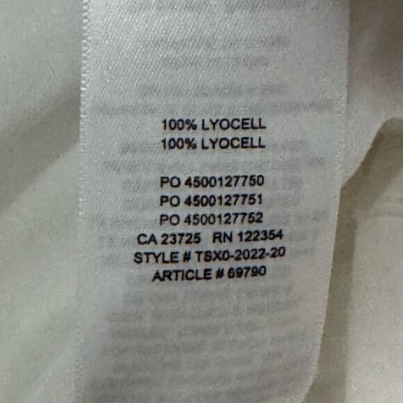 The Group Babaton Lyocell Career Button Up Long Sleeve Shirt Women XS Soft White - Picture 9 of 9